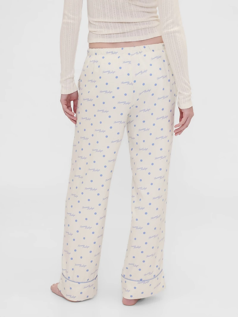 Gap × Summer Fridays Relaxed Flannel Dotted PJ Pants