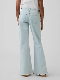 Kids Low Rise Lace-Up Relaxed Flare Jeans