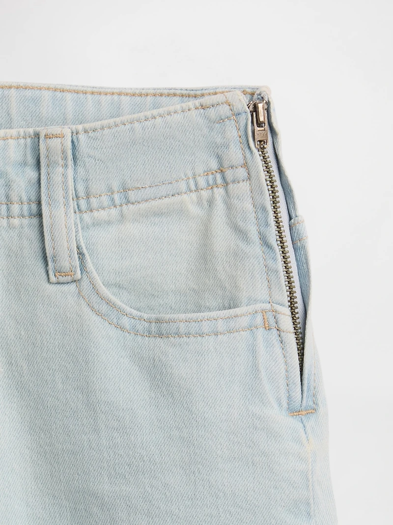 Kids Low Rise Lace-Up Relaxed Flare Jeans