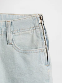 Kids Low Rise Lace-Up Relaxed Flare Jeans