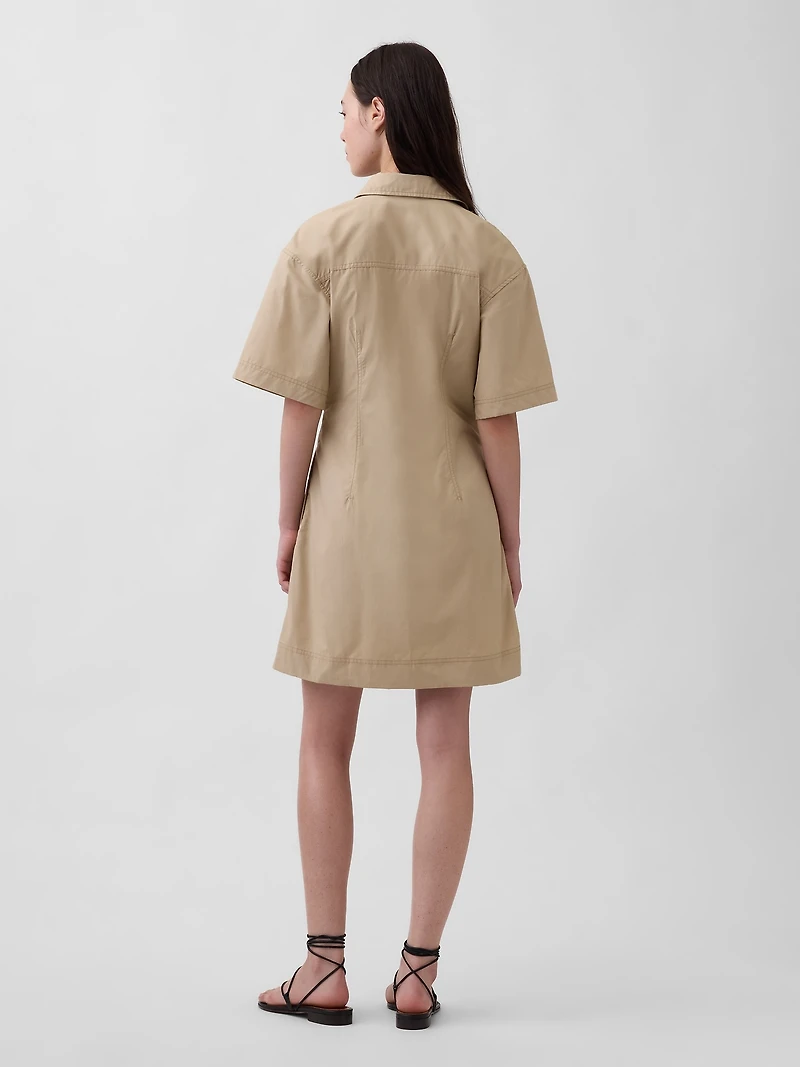 Poplin Mini Shirtdress