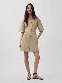 Poplin Mini Shirtdress