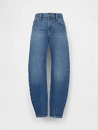 Mid Rise Slim Barrel Jeans