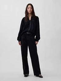 Lace-Trim Pintuck Top