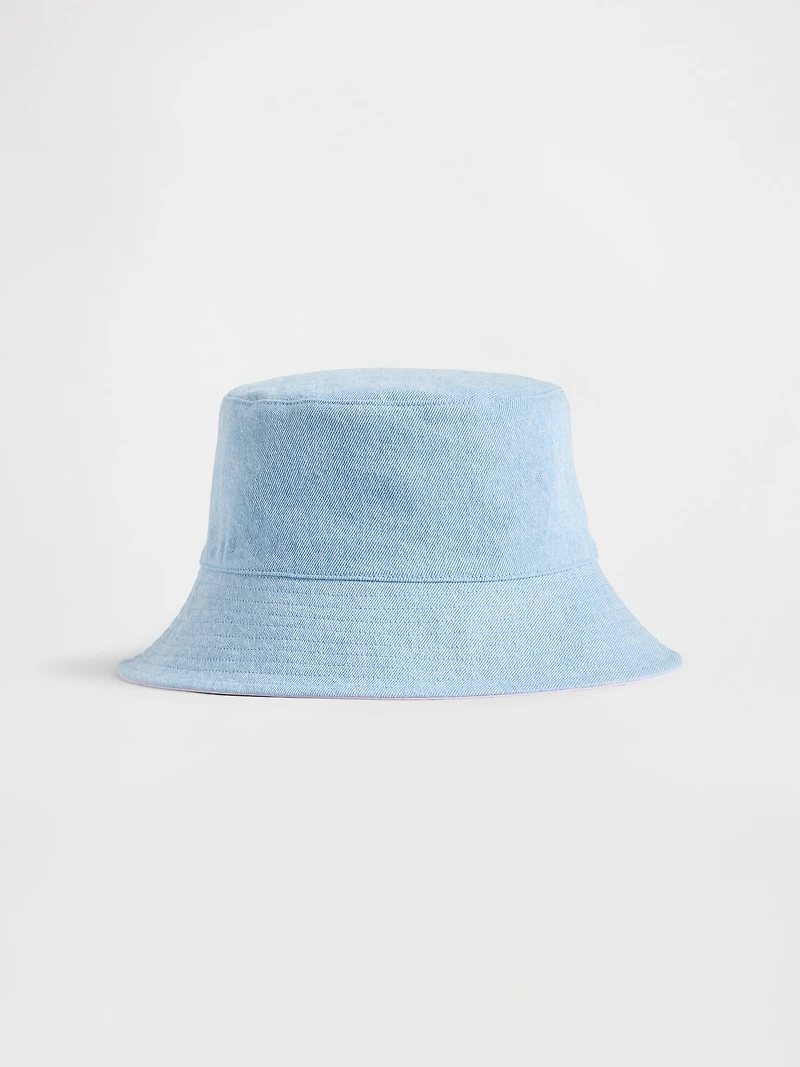 Kids Reversible Denim Bucket Hat