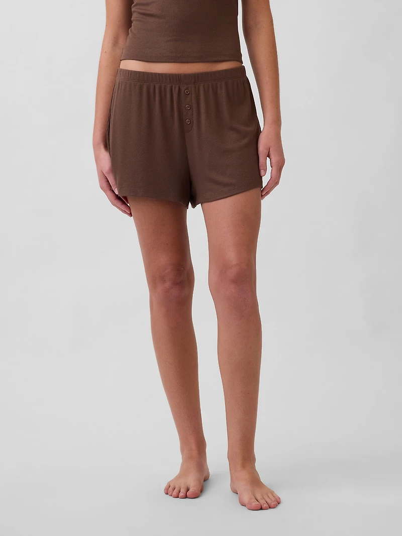 Mini Rib Relaxed PJ Shorts