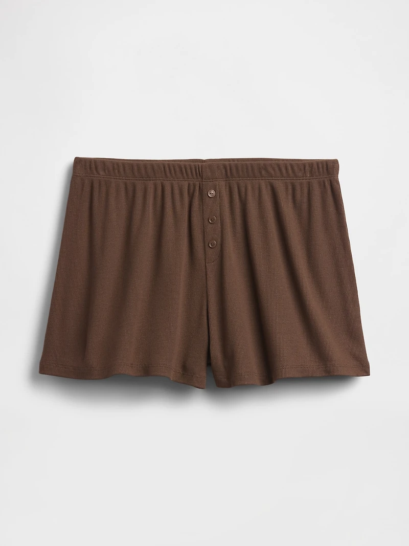 Mini Rib Relaxed PJ Shorts