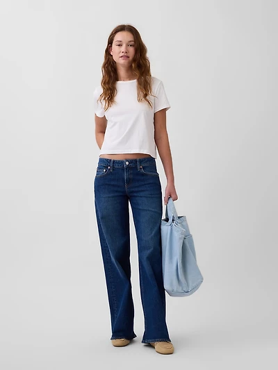 Low Rise Stride Wide-Leg Jeans