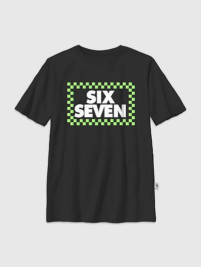 Kids Six Seven Checkered Graphic T-Shirt