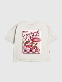 Kids Farm Fresh Cherries Graphic T-Shirt