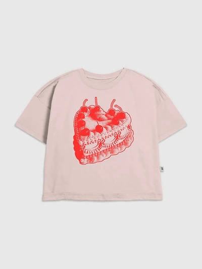 Kids Vintage Heart Cake Graphic T-Shirt