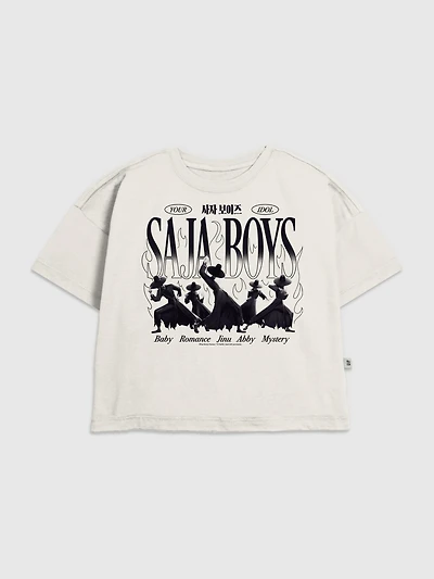 Kids K-Pop Demon Hunters Saja Boys Silhouette Graphic T-Shirt