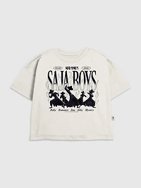 Kids K-Pop Demon Hunters Saja Boys Silhouette Graphic T-Shirt