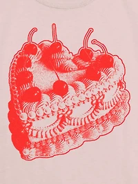 Kids Vintage Heart Cake Graphic T-Shirt