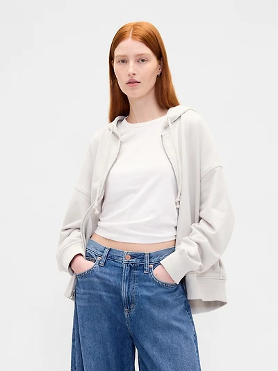 Heavyweight French Terry Oversized Zip Hoodie