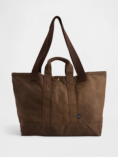 Waxed Canvas Tote Bag