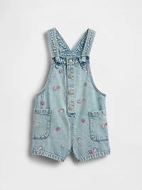 Baby & Toddler Embroidered Denim Shortalls