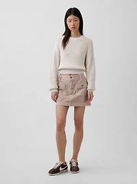 Mid Rise Cargo Mini Skort