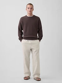 Linen-Cotton Relaxed Taper Pants