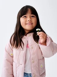Baby & Toddler Floral Embroidered Quilted Jacket
