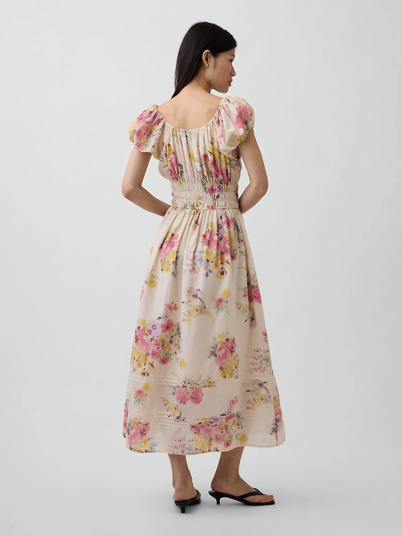 Voile Smocked Waist Maxi Dress