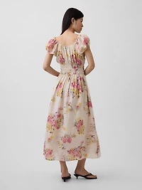 Voile Smocked Waist Maxi Dress