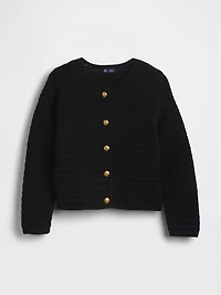 100% Cotton Textured Sweater Jacket