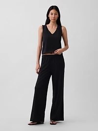 Knit Wide-Leg Pants