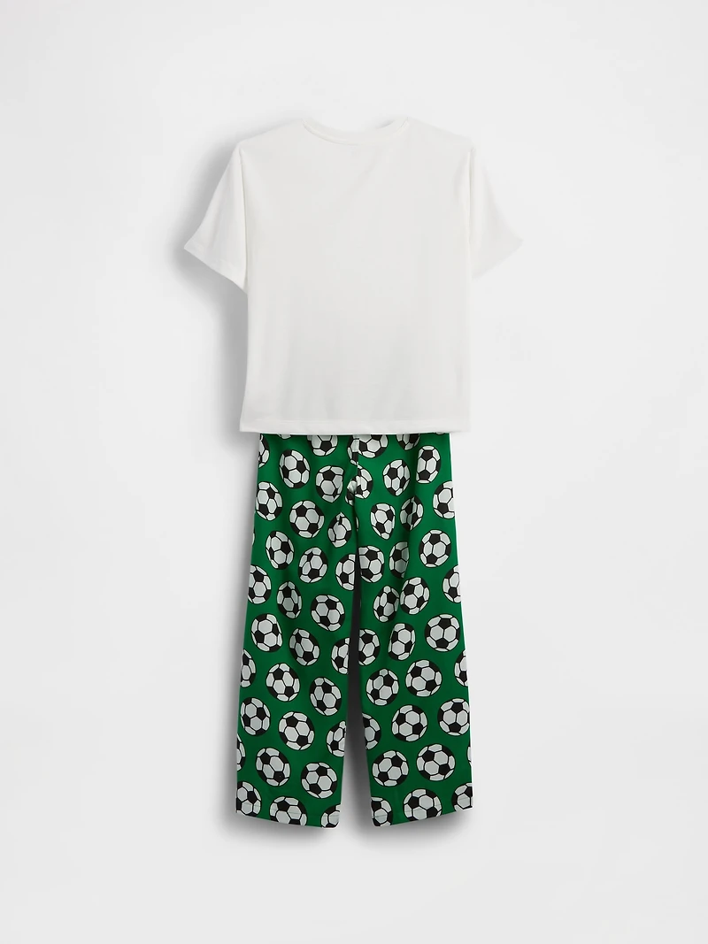 Kids Varsity Logo Oversized Recycled PJ Set