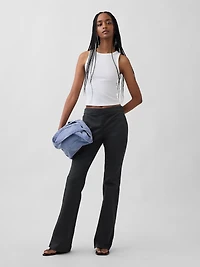 Low Rise Fitted Flare Khakis