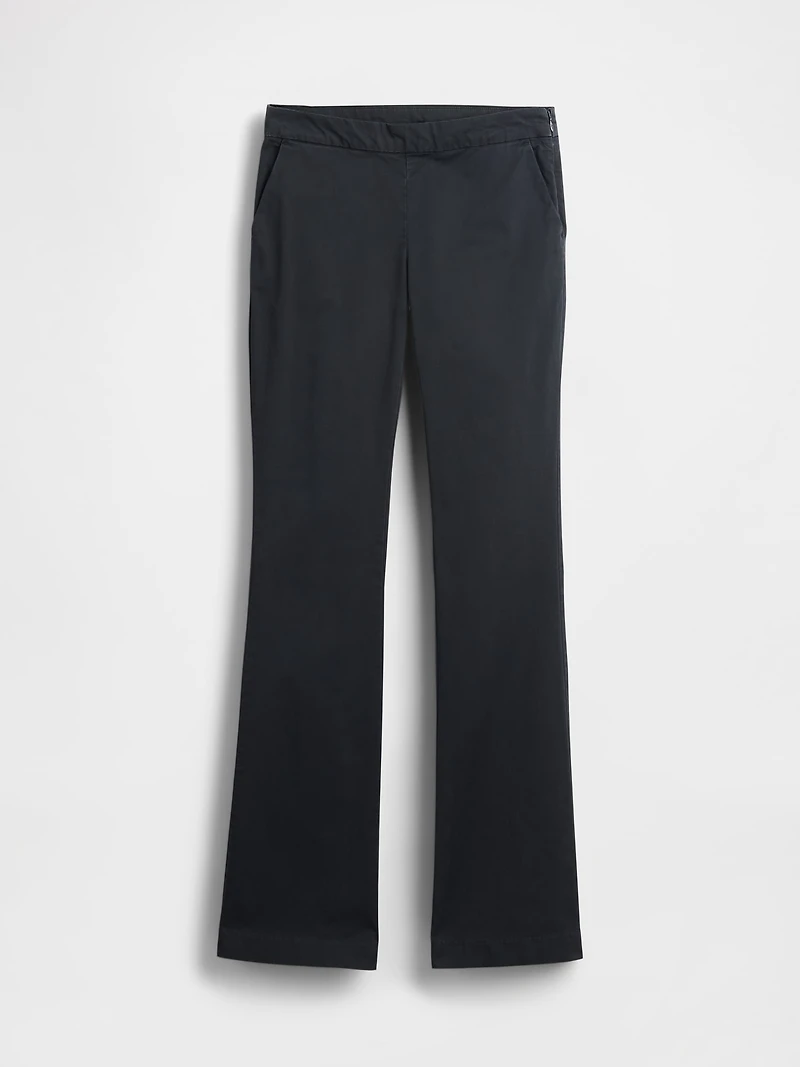 Low Rise Fitted Flare Khakis