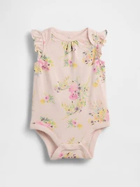 Baby First Favorites Organic Cotton Flutter-Sleeve Bodysuit
