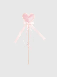 Sweet Wink Scalloped Glitter Heart Wand