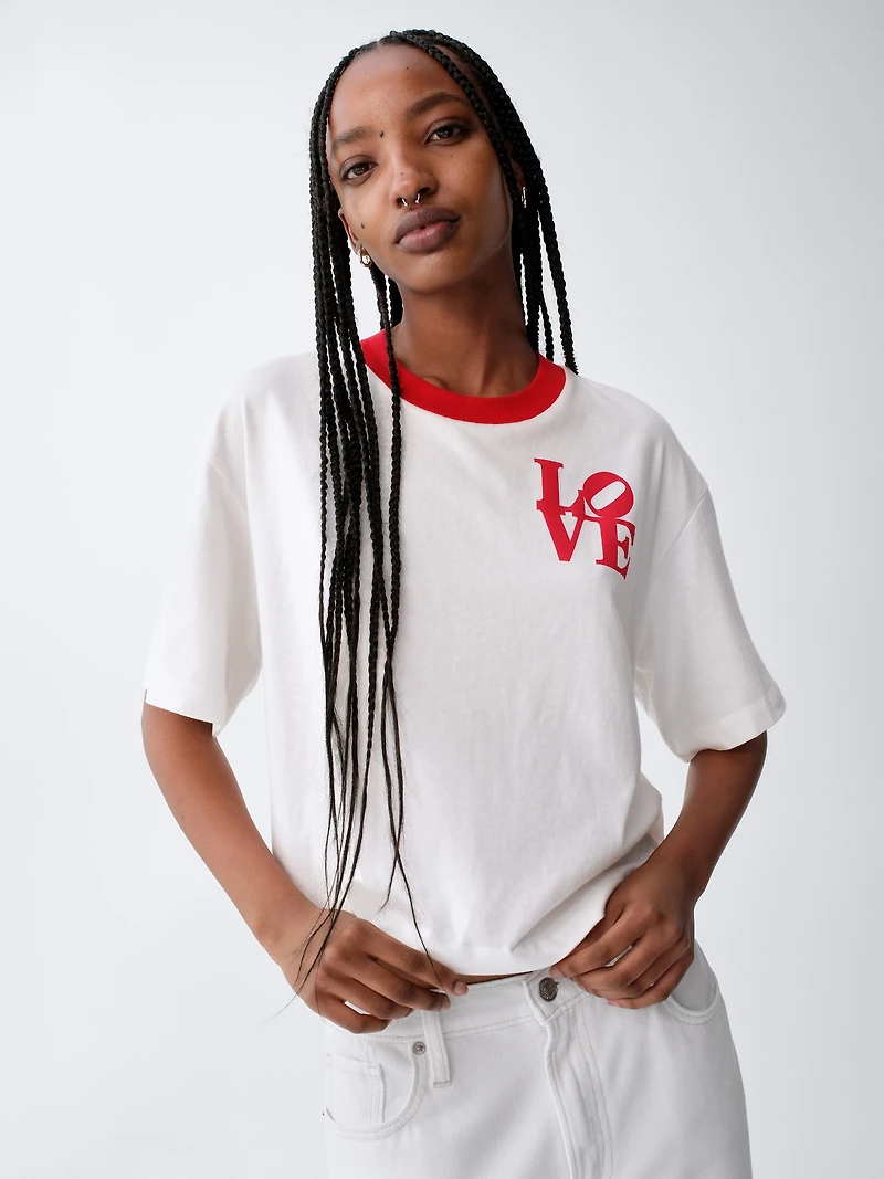 Robert Indiana LOVE Crop T-Shirt