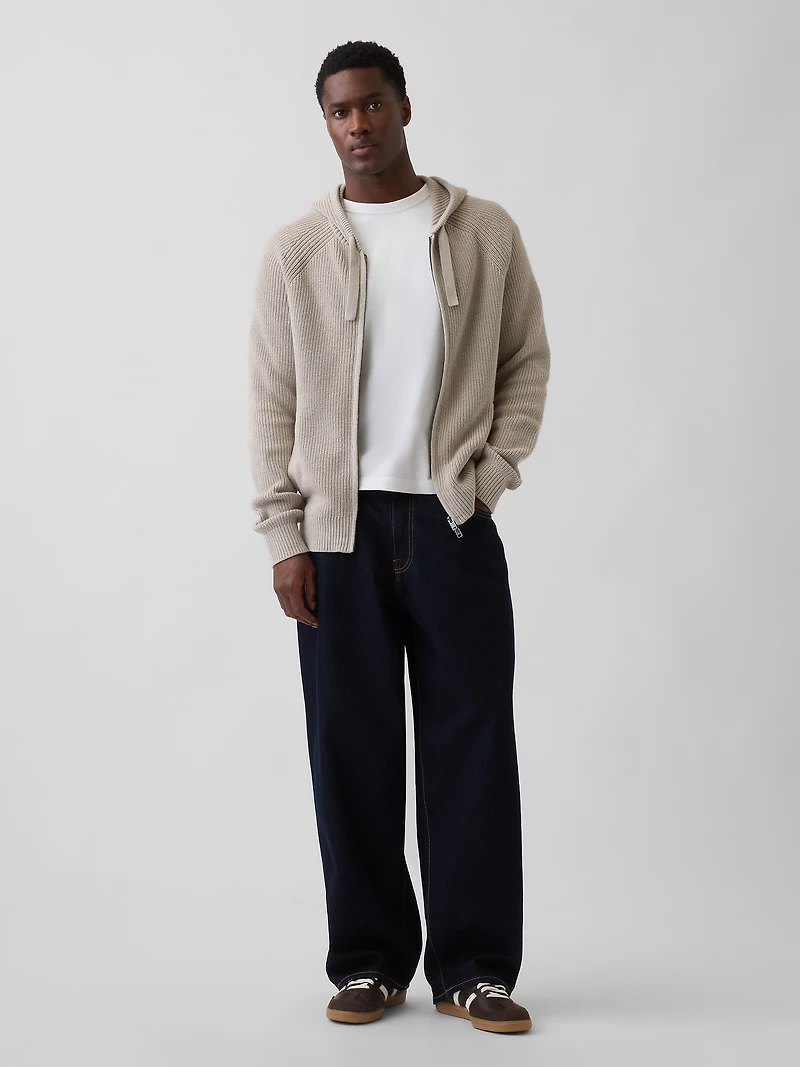 Raglan Sweater Zip Hoodie