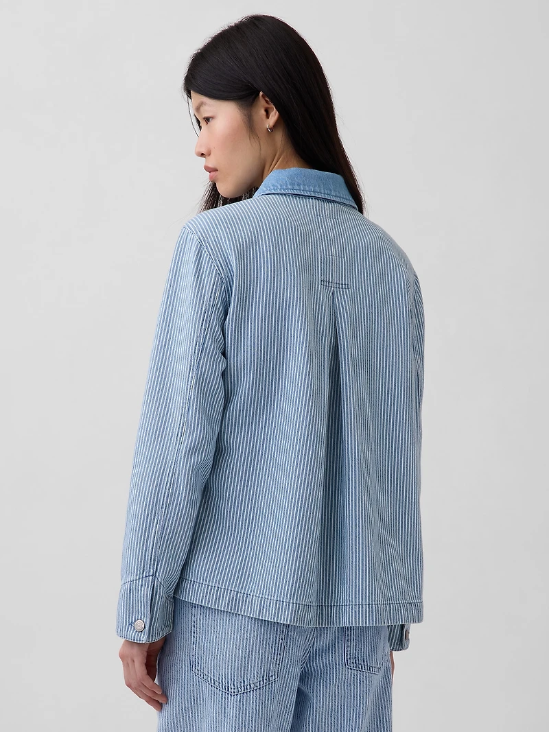 Denim Stripe Chore Jacket