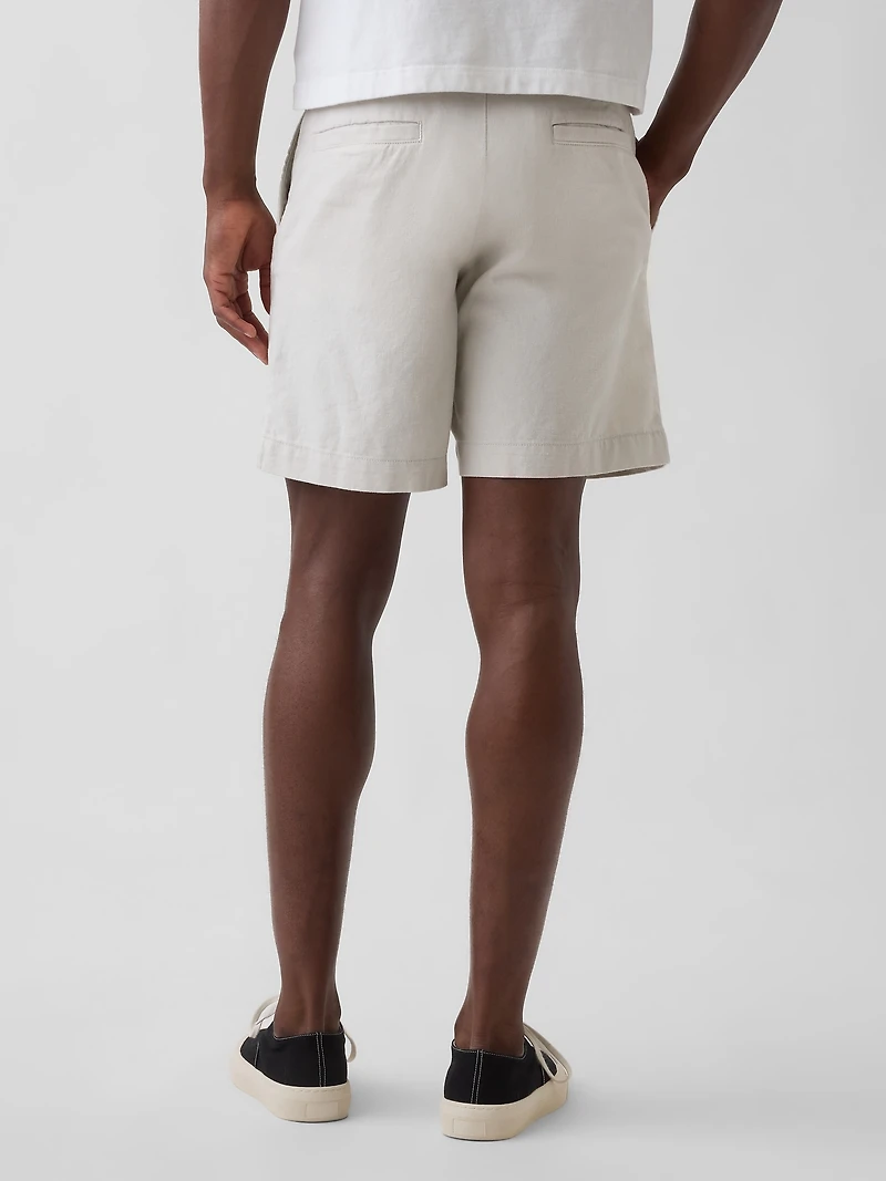 7.5" Linen-Cotton Shorts