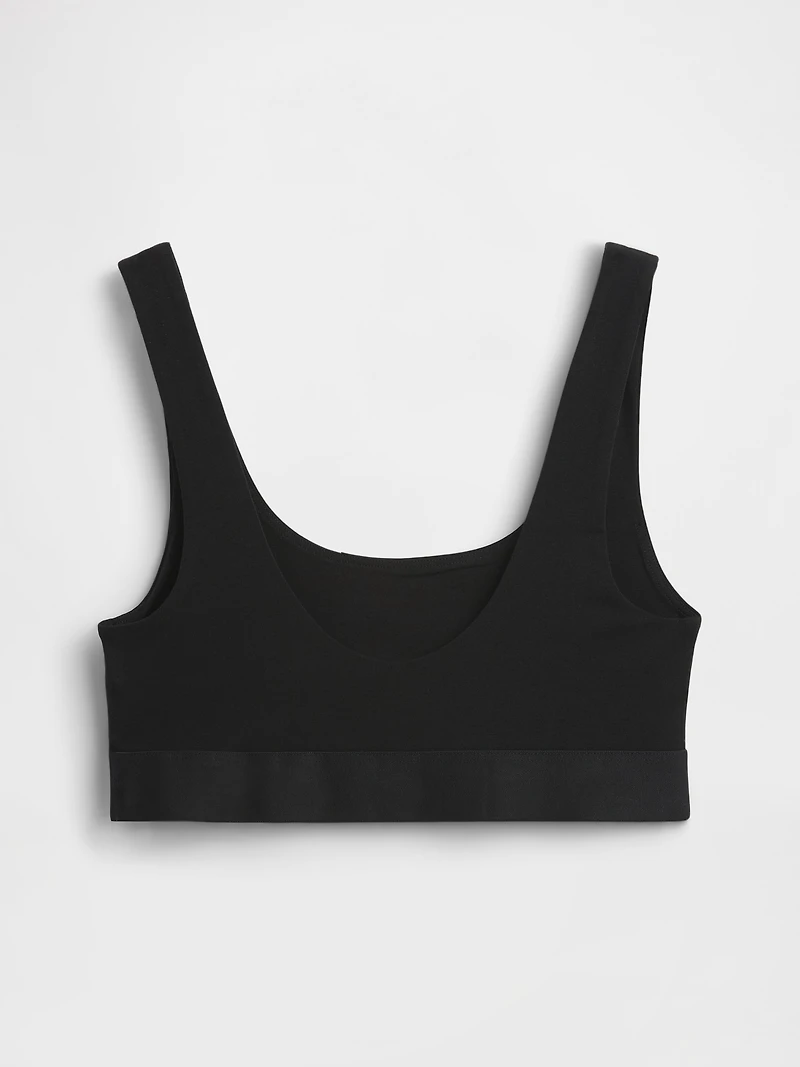 Organic Stretch Cotton Gap Logo Bralette
