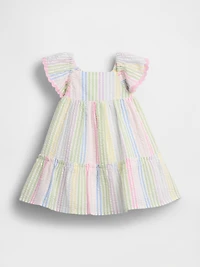 Baby Seersucker Flutter Tank Dress
