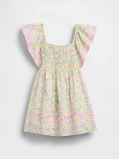Baby & Toddler Smocked Flutter-Sleeve Dress