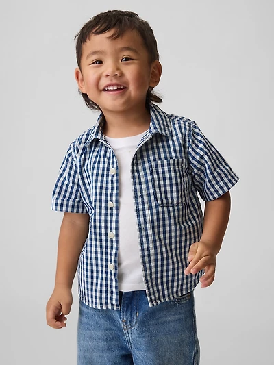Baby & Toddler Gingham Denim Big Shirt