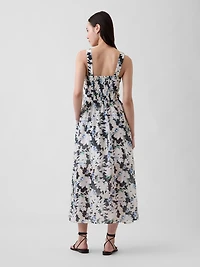 Seamed Drop-Waist Maxi Dress