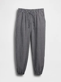 Cotton Gauze Denim Easy Barrel Joggers
