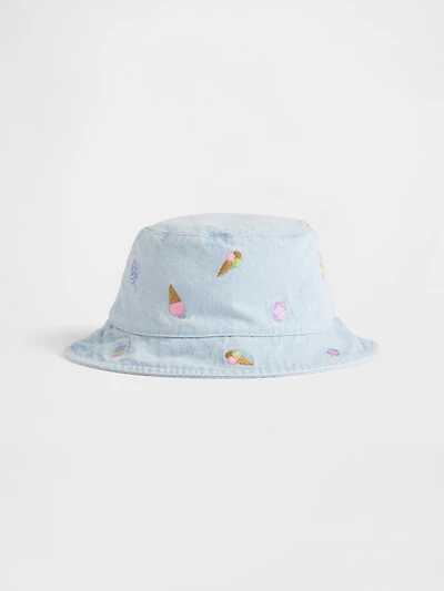 Baby & Toddler Embroidered Denim Bucket Hat