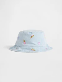 Baby & Toddler Embroidered Denim Bucket Hat