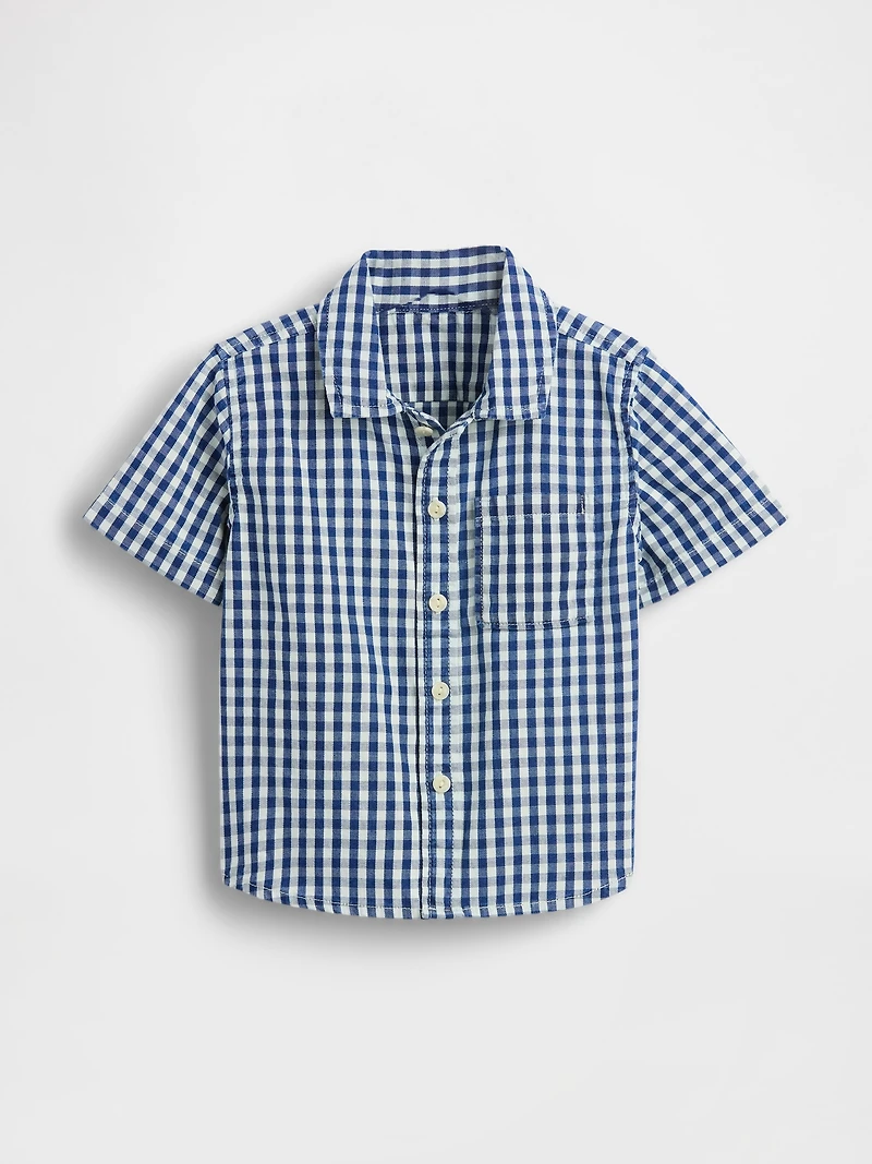 Baby & Toddler Gingham Denim Big Shirt