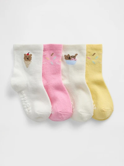 Baby & Toddler Brannan Bear Ice Cream Socks (4-Pack)