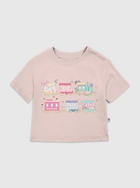 Toddler Colorful Train Graphic T-Shirt