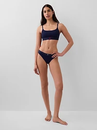 Organic Stretch Cotton Logo Bralette