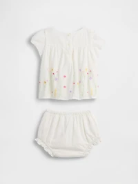 Baby Embroidered Floral Outfit Set